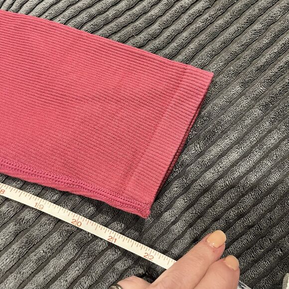 Spiritual Gangster Women's Pink Ribbed Leggings Size M/L Stick Waist EUC - Picture 9 of 9